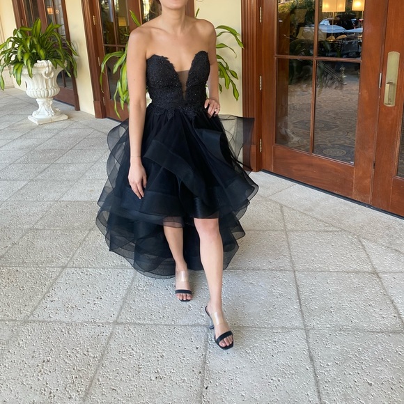 Black Wedding Gown Formal Black Tie Dress - Picture 2 of 5